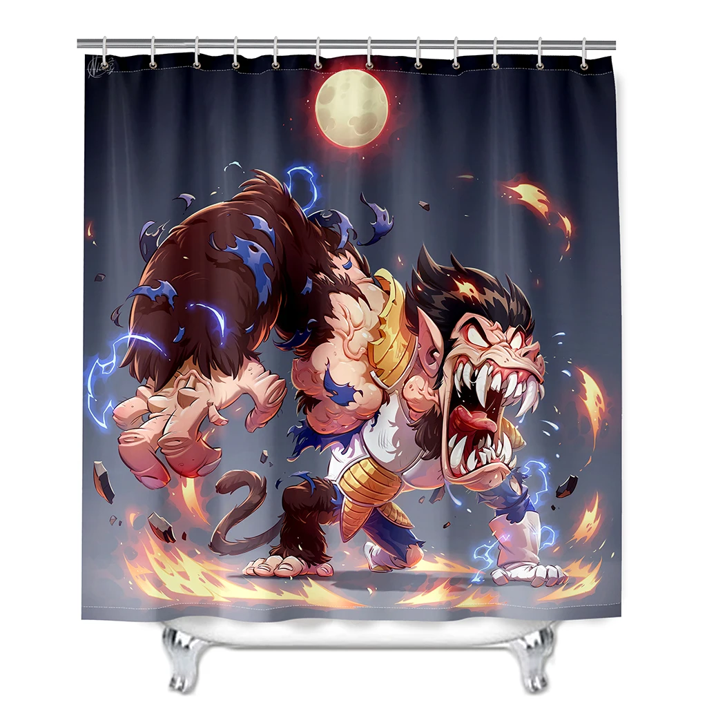 Dragon Ball Z Son Goku Vegeta IV Anime Cartoon Shower Curtains Bathtub Bathroom Screens Home Decor Wall Cloth Curtains 180*200cm