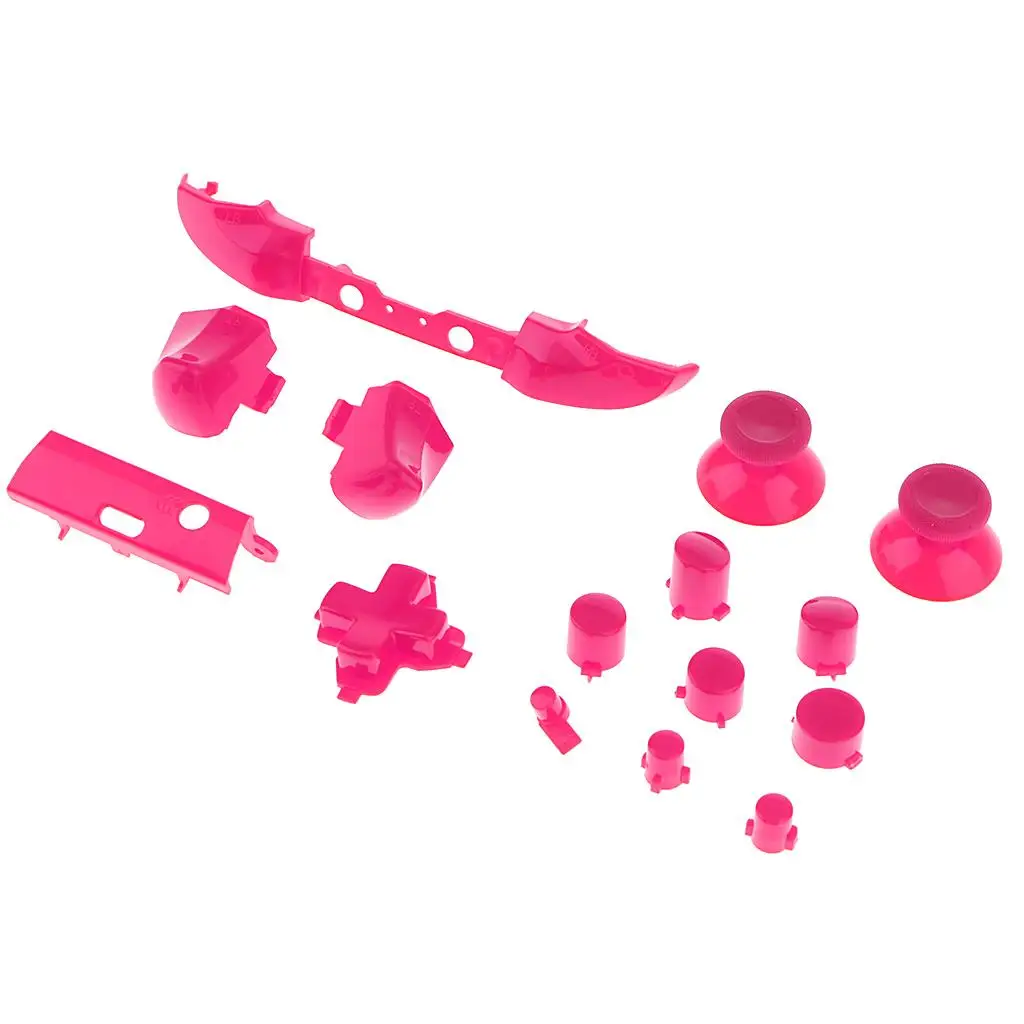 Controller Accessory Spare Parts Set Full Buttons Kit with Bumpers Triggers and Joystick for Xbox One S Replacement