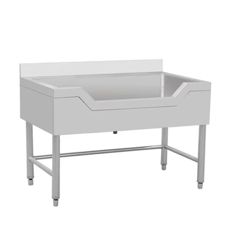 1200mm Boat Shaped Sink Restaurant Kitchen Fish Cleaning Sinks (Square Legs)