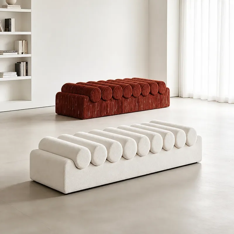 Nordic Cream Style Door Bench Living Room Creative Shoe Changing Stool Clothing Store Cloakroom Long Stool