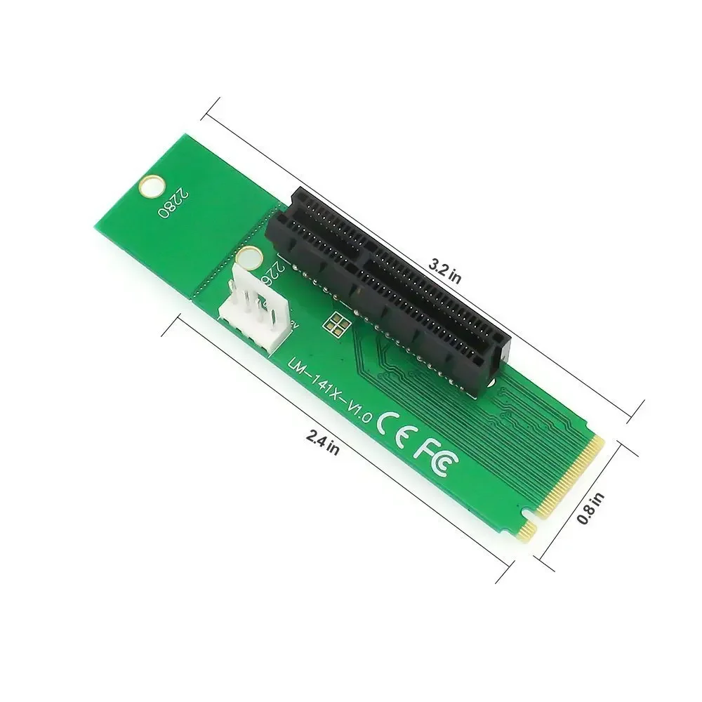1 Pack NGFF To PCI-E Riser Card M.2 Port To PCIE Expansion Card NGFF To PCI-E X4 Slot Adapter For BTC Miner Mining Machine