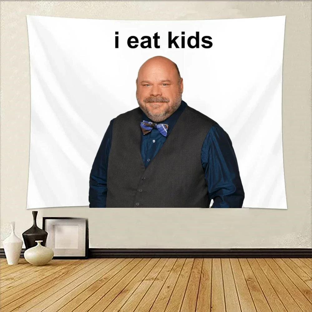 Bertram I Eat Kids Funny Decorative Blankets Meme Tapestry Macrame Wall Hanging Curtain Backdrop College Home Decor Beach Towel