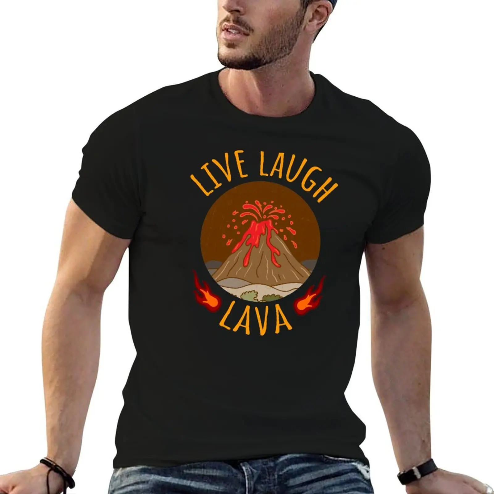 

Live Laugh Lava Mineralogist Geologist graphic T-Shirt man t shirts for men t shirts for man cotton T-Shirt