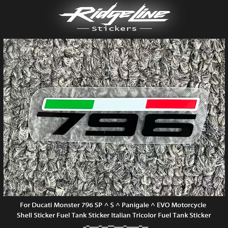 For Ducati Monster 796 SP ^ S ^ Panigale ^ EVO Motorcycle  Shell Sticker Fuel Tank Sticker Italian Tricolor Fuel Tank Sticker