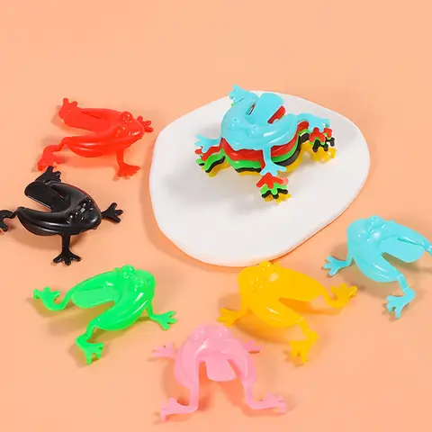 30pcs Solid Color Jumping Frog Plastic Bouncing Frog Jumping Frog Children Educational Toy,Gift for Kids Party Favors, Birthday