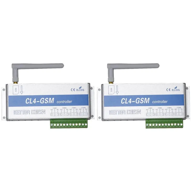 -[A51I Digital]2X 4 Channel Relay CL4-GSM SMS GSM APP Wireless Controller GSM Receiver And Switch Gate/Door Opener Operator(US P