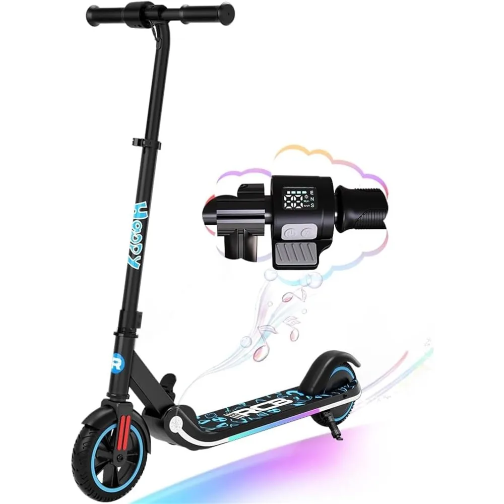 

Electric Scooter for Kids Ages 6-12,Up to 9.3 MPH & 5 Miles Kids Kick Scooter with Colorful Lights, LED Display