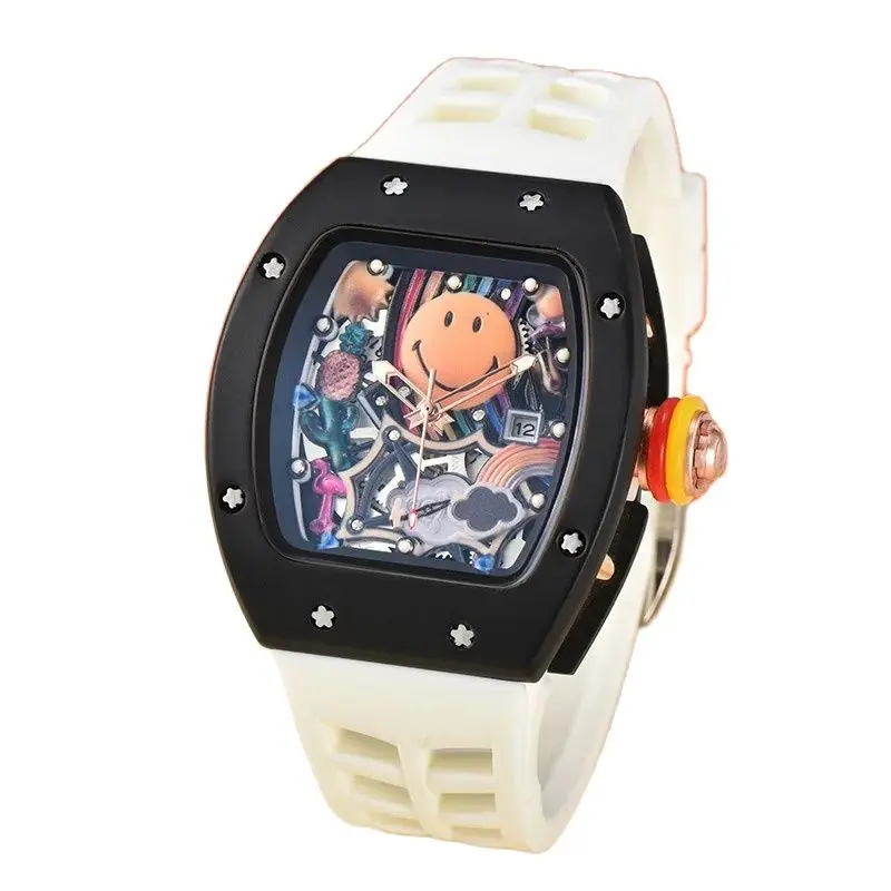 Новинка, роскошные, красивые, пустотелые, в стиле ретро, ремесло, мужские часы, силиконовые кварцевые женские часы