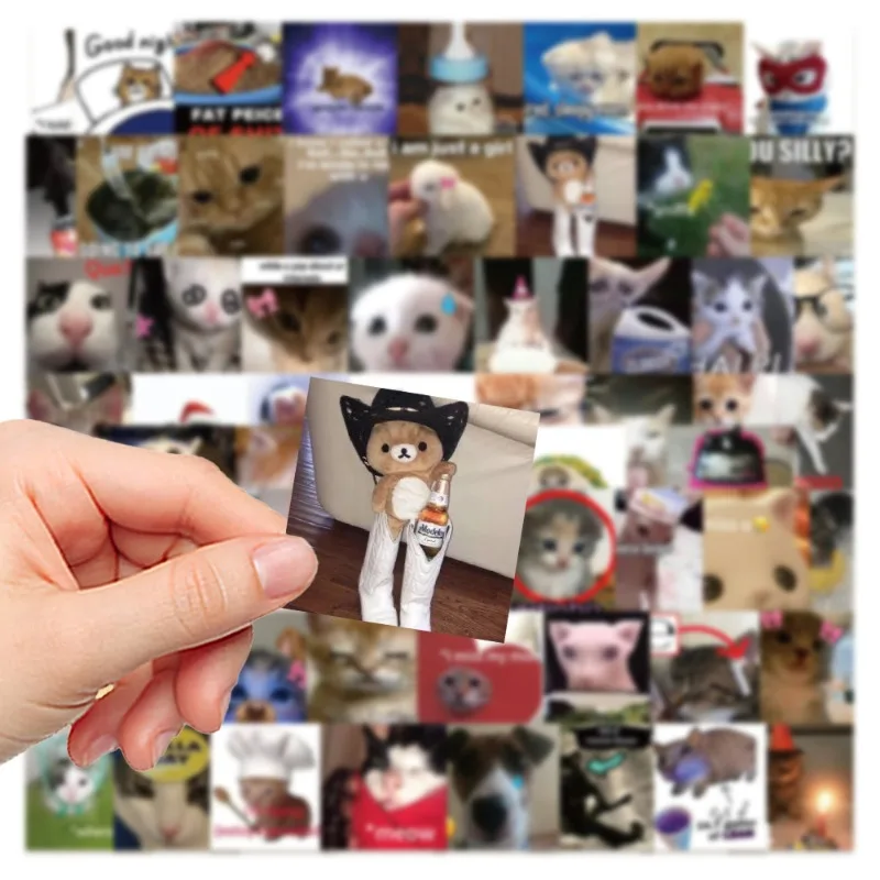 

6 Sheets Funny Cat Stickers Cute Kitten Decals for DIY School Supplies Water Bottle Laptop Decor Stationery Phone Case Sticker