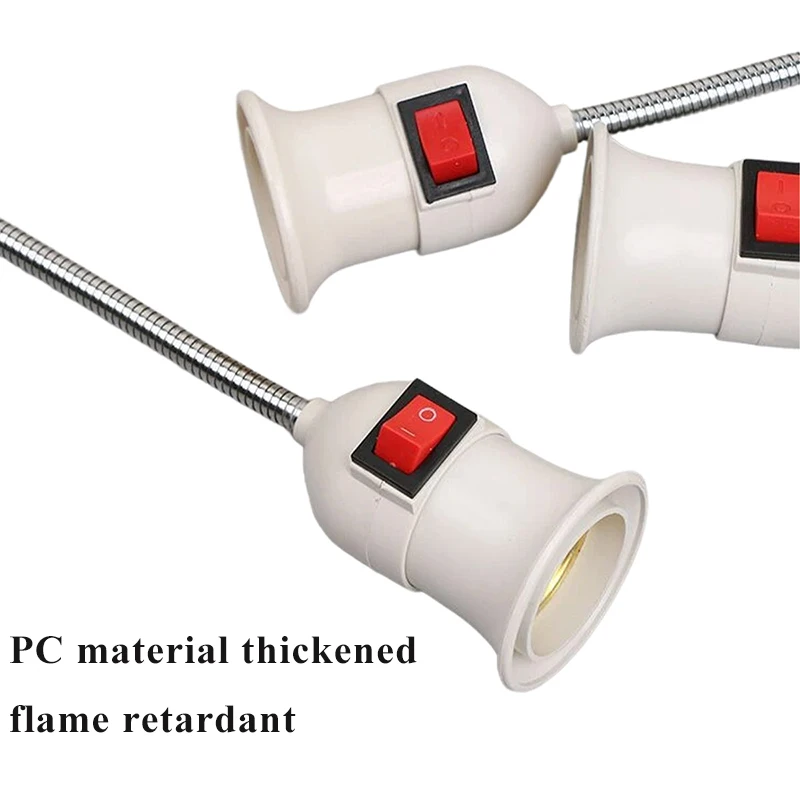 AB ABD İngiltere Tak E27 Lamba Tabanı Esnek Viraj Mobil Test Işığı Soket Işık adaptör fişi Anahtarı Lamba Tutucu LED Masa Lambası