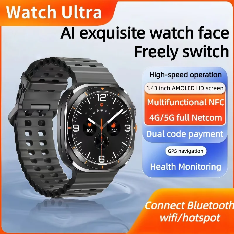 Reloj inteligente W7 Ultra Amoled 466*466 HD Smartwatch BT llamada salud Fitness Tracker deporte al aire libre reloj inteligente para Samsung
