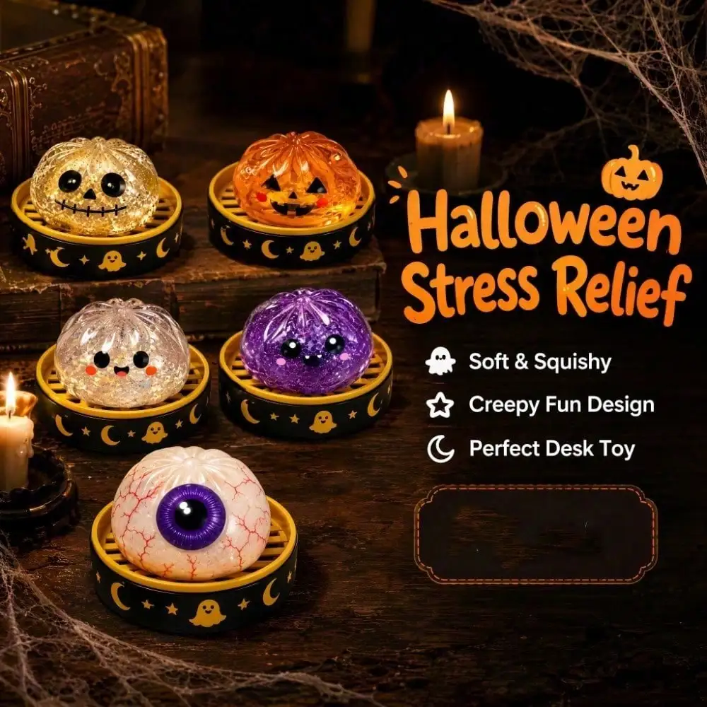 Halloween Ghosts Relieve Stress Money Sparkling Shark Dumplings Soft Relaxation Slow Elastic Steamed Buns Festival Gift