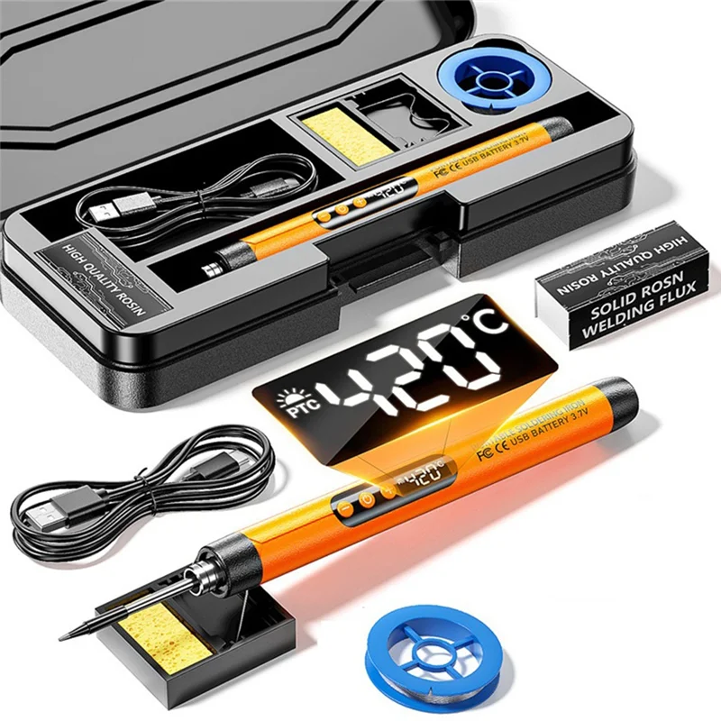 

Высококачественный USB-цифровой электрический паяльник, комплект интеллектуального 300-450 ℃ Инструмент для припоя с регулируемой температурой, США
