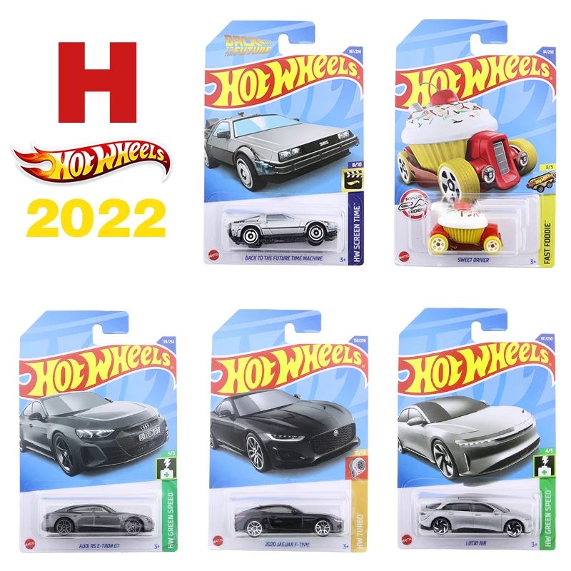 2022H Original Hot Wheels Batch JEEP CHEROKEE MAZDA RX-3 BACK TO THE FUTURE TIME Die Casting Alloy Car Model Boy Toy