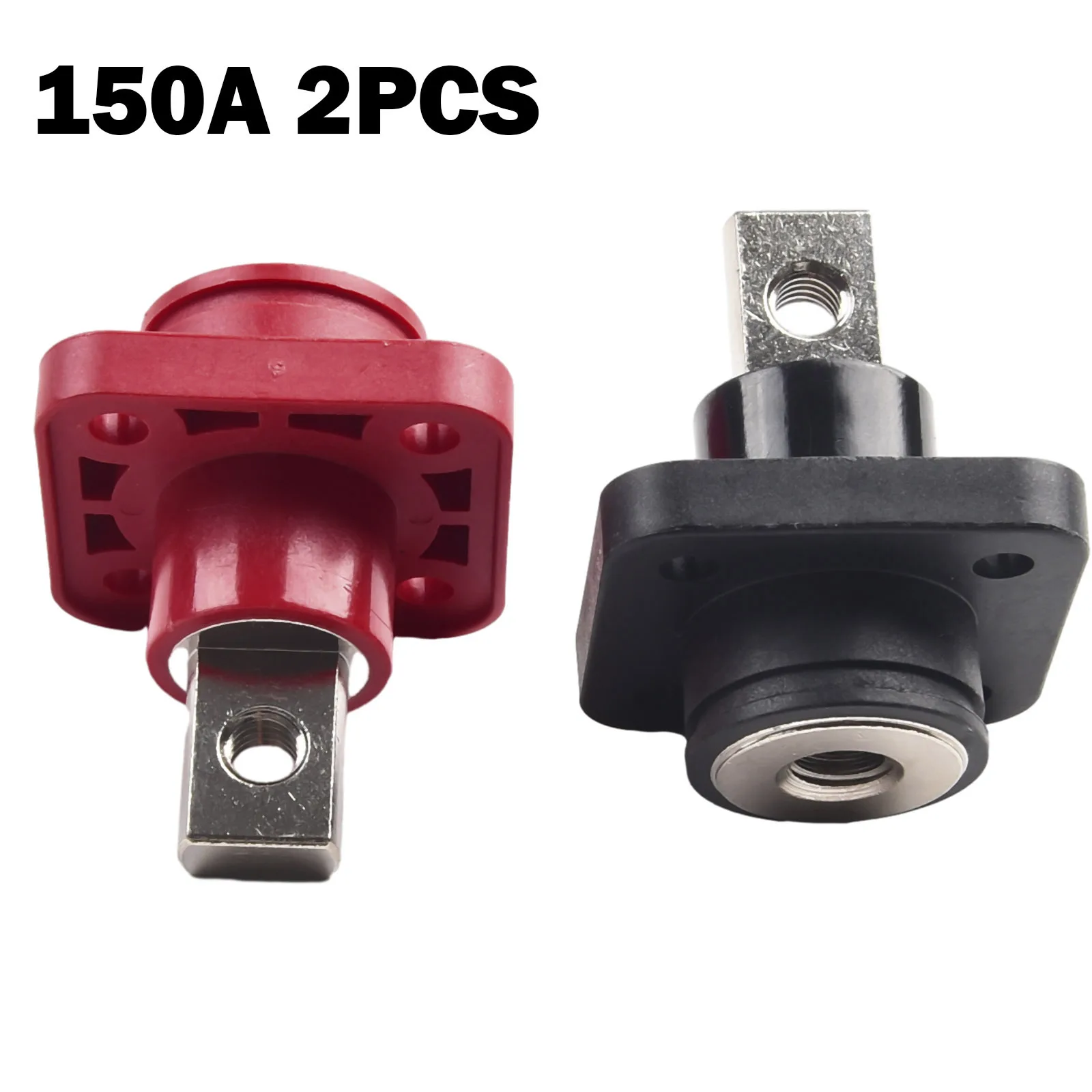 2Pcs All-Copper Connectors Terminal Post Lithium Battery Energy Storage Terminal Battery Connector 120A 150A 200A Without Cover