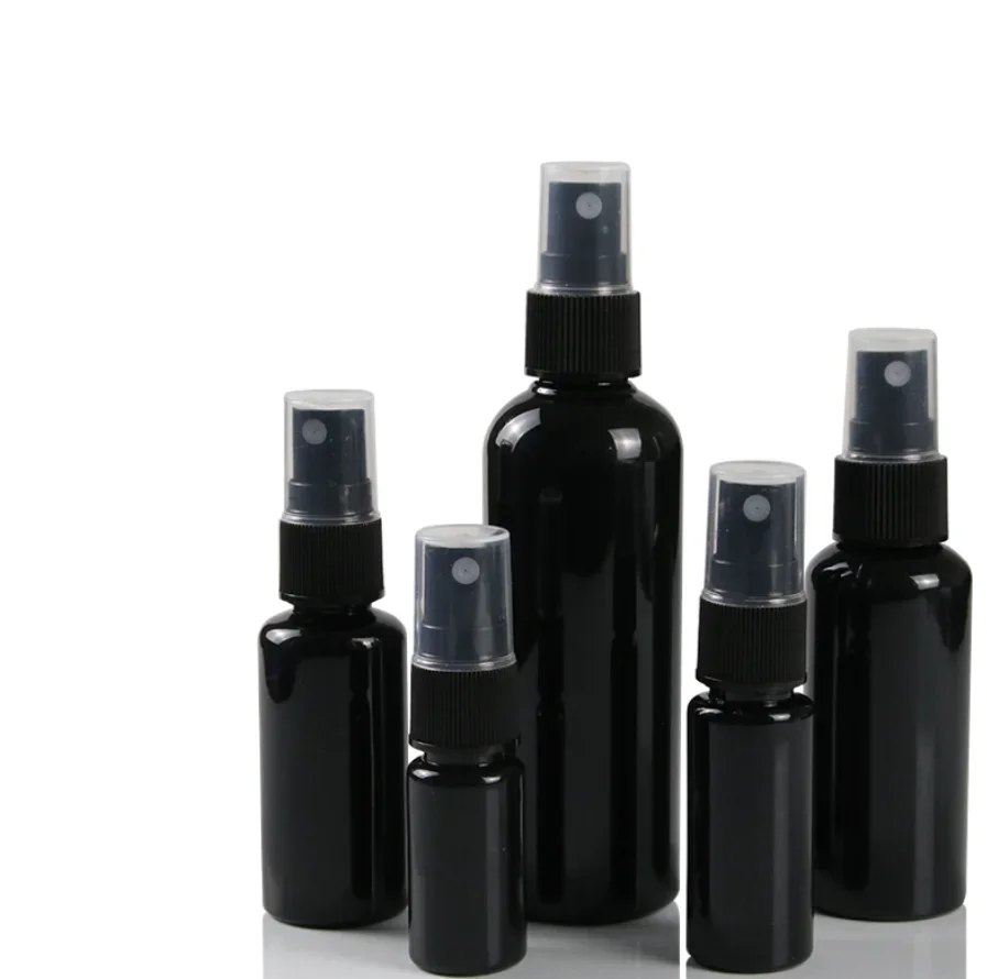 

50PCS 30ml 50ml 100ml Black Plastic Spray Bottles Men Sprayer Empty Perfume Masculino Lotion Cosmetic Containers