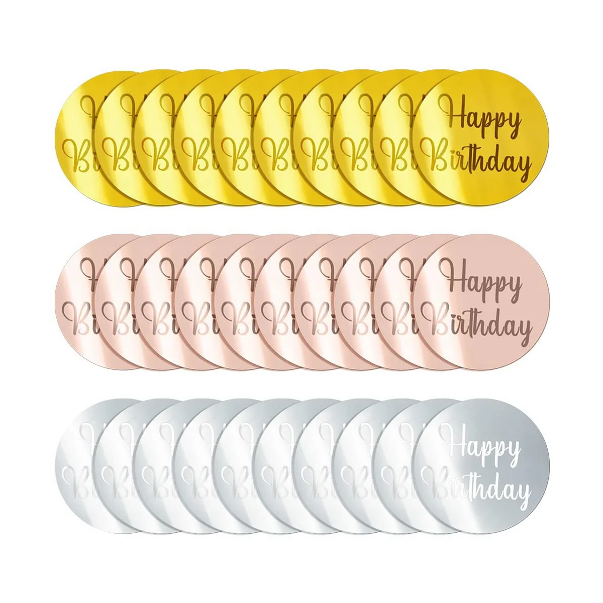 

Акриловые зеркальные диски для торта, 30 шт., для оформления детской одежды