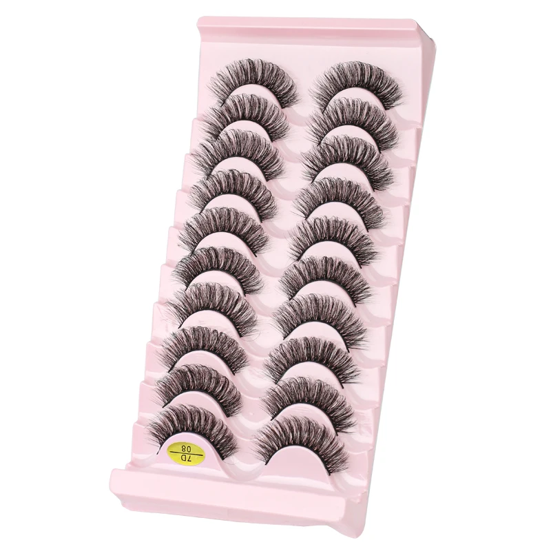 10 pairs of full thickness false eyelashes, enhancing the sparkle and charm of the eyes, suitable for daily travel eyelashes