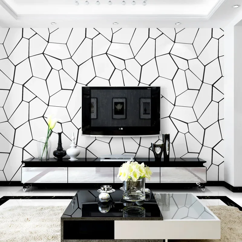 Modern Minimalist Non-woven Fabric Living Room,Bedroom,Dining Room,Wall Decorative Wallpaper Nordic Style TV Background Decor