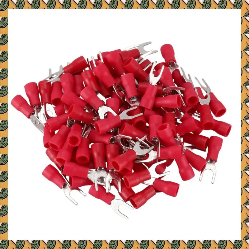 

A77I 1000 Pcs 4Mm Fork AWG 22-16 Pre Insulated Terminal Cable Lug