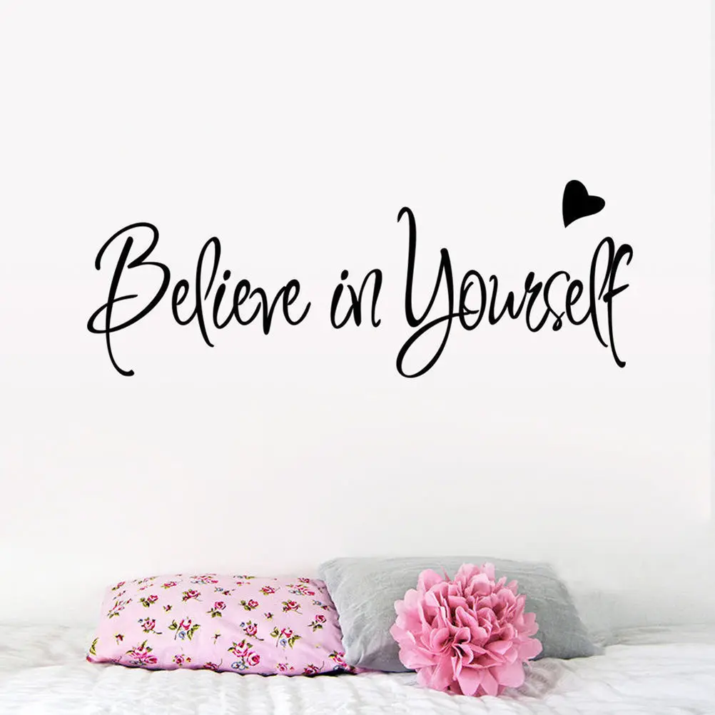 Home Decor Decals Bedroom Wall Inspirational Vinyl Lettering Quote Sticker Stickers