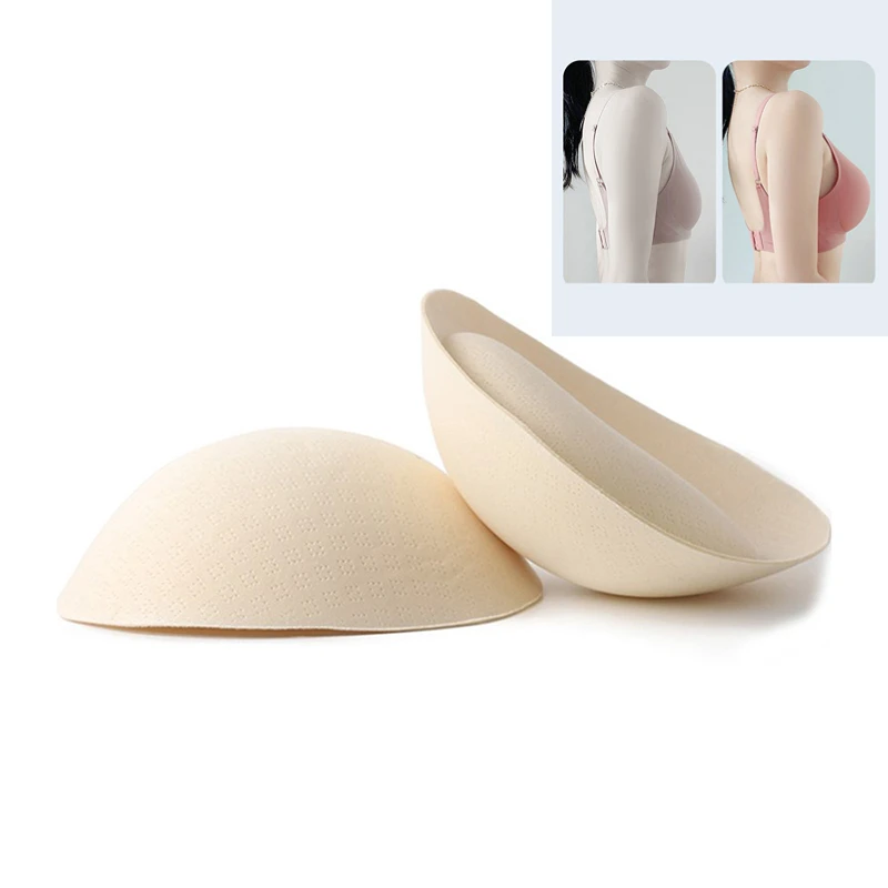 Latex Chest Pad Breathable Bra Pads Inserts Removable Women's Sports Cups Bra Pads Or Swimsuit Insert 4cm/6cm
