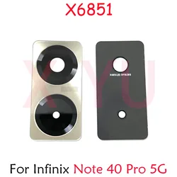 For Infinix Note 40 Pro 5G X6851 Rear Back Camera Glass Lens Cover With Ahesive Sticker Replacement Parts