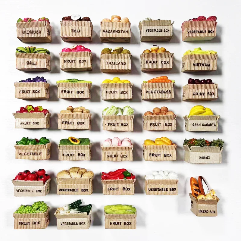 

Vegetables and fruits food tourism souvenir decorative craft painted magnetic fridge magnets