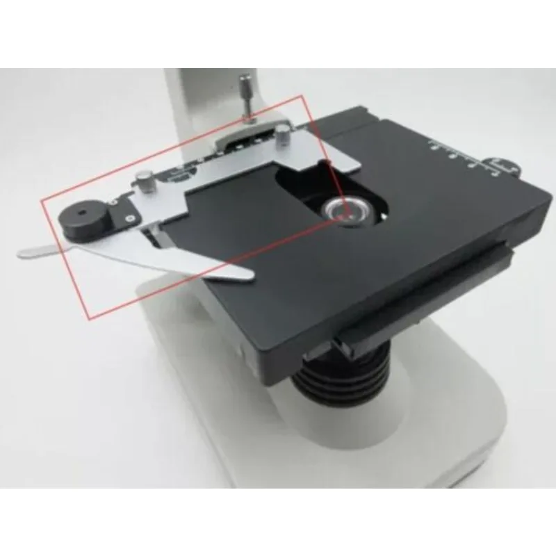1 шт., двухслойный механический сценический биологический микроскоп, мобильная платформа, держатель для прижимной лапки для образцов, зажимы, аксессуары, детали