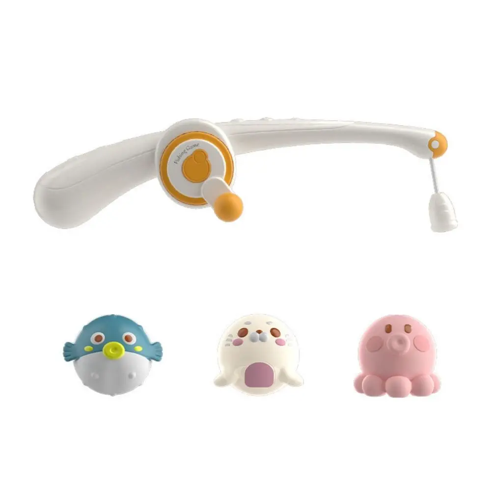 Magnetic Children's Fishing Toy Pufferfish Octopus Bathroom Fishing Toy Interactive Plastic Fishing Water Toy Birthday Present