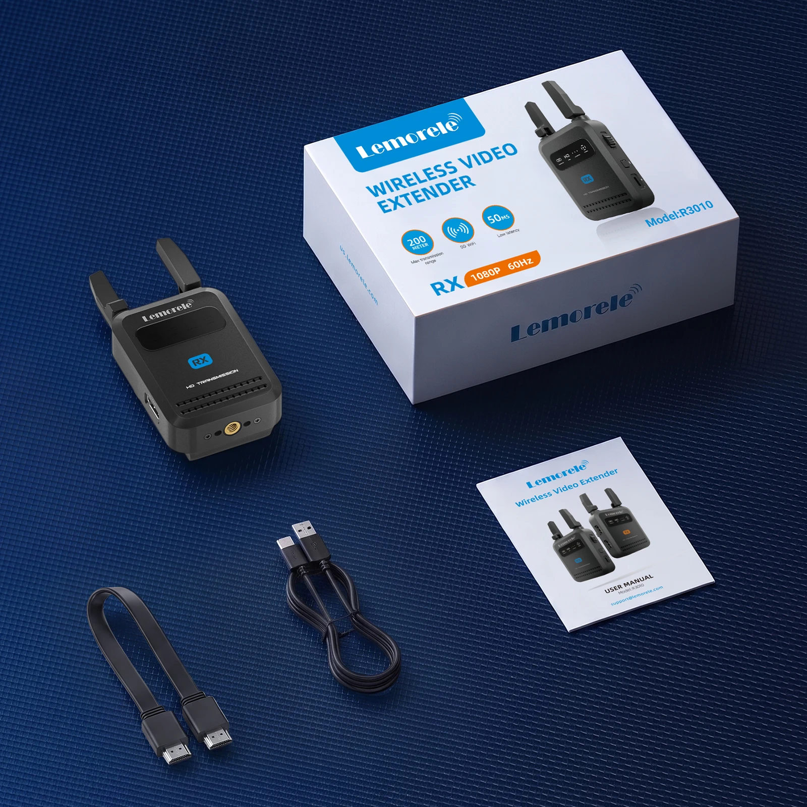 Lemorele 200M Draadloze HDMI Zender Ontvanger 1080P Video Transceiver HDMI Draadloze Extender Voor Live Streaming Fotografie