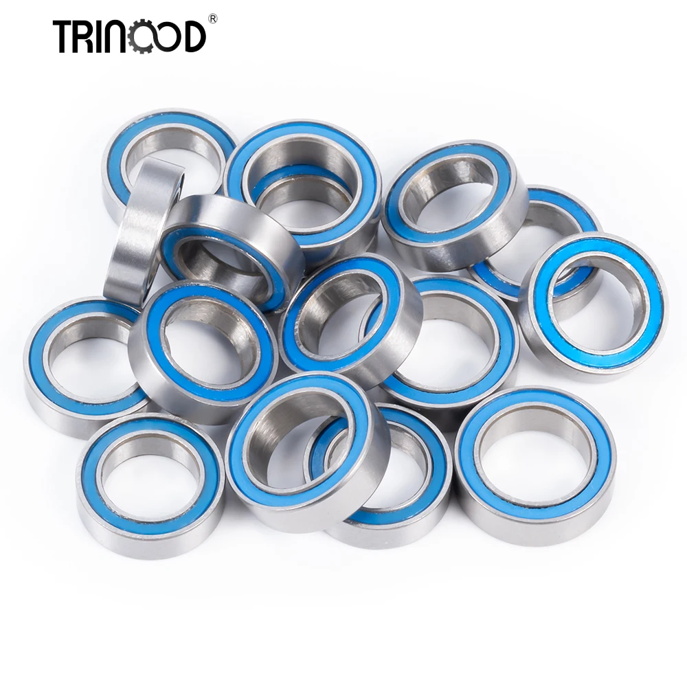 TRINOOD 16 Pcs Sealed Ball Bearings Kit 7x11x3mm 8x12x3.5mm For 1/18 Granite Grom Mega RC Crawler Car Wheel Upgrade Part