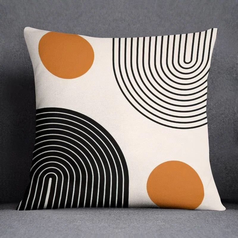 Nordic style simple geometric pillowcase sofa cushion cover living room bedroom square car pillow cover 45x45cm