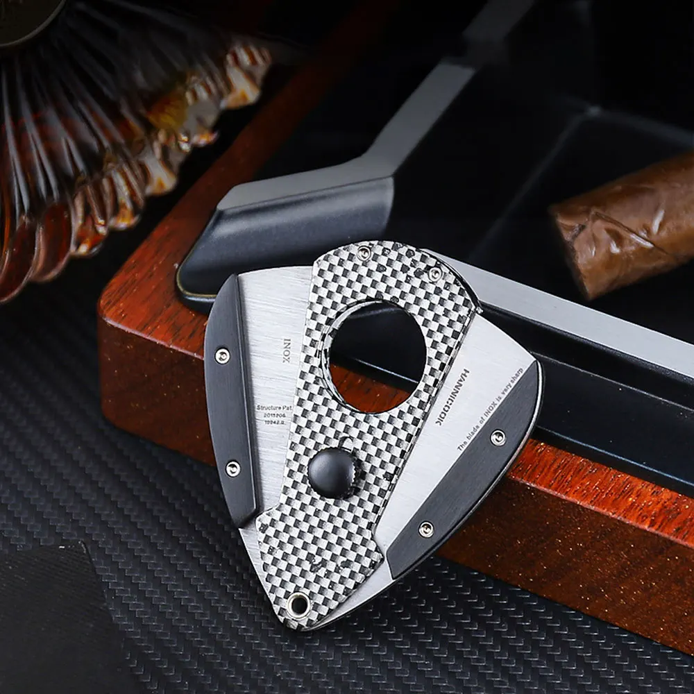 Pemotong Cerutu Hadiah Gunting Cerutu Guillotine Pemotong Klasik Logam Baja Tahan Karat Baru