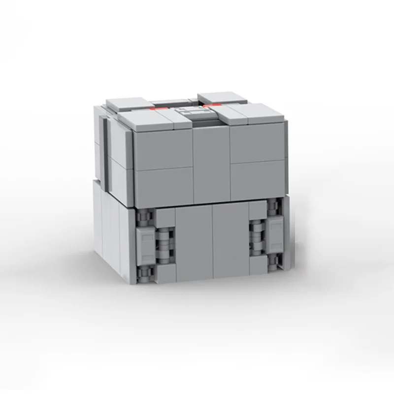 Juguete de bloques de construcción MOC, caja en miniatura que contiene pequeñas figuritas modelo mecha para ensamblaje creativo, juego de juguetes como regalo de vacaciones f