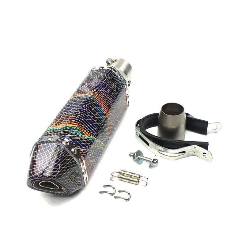 

51MM Motorcycle conversion sports car Huanglong 300/600 Little Ninja Z250 Horizon Universal Scorpio Hexagonal Exhaust Pipe