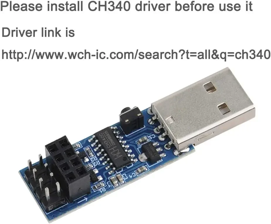 USB إلى ESP8266 اندلاع CH340C ESP-01 ESP-01S Prog WiFi مبرمج تنزيل محول مع إعادة تعيين دائرة التنزيل التلقائي #5