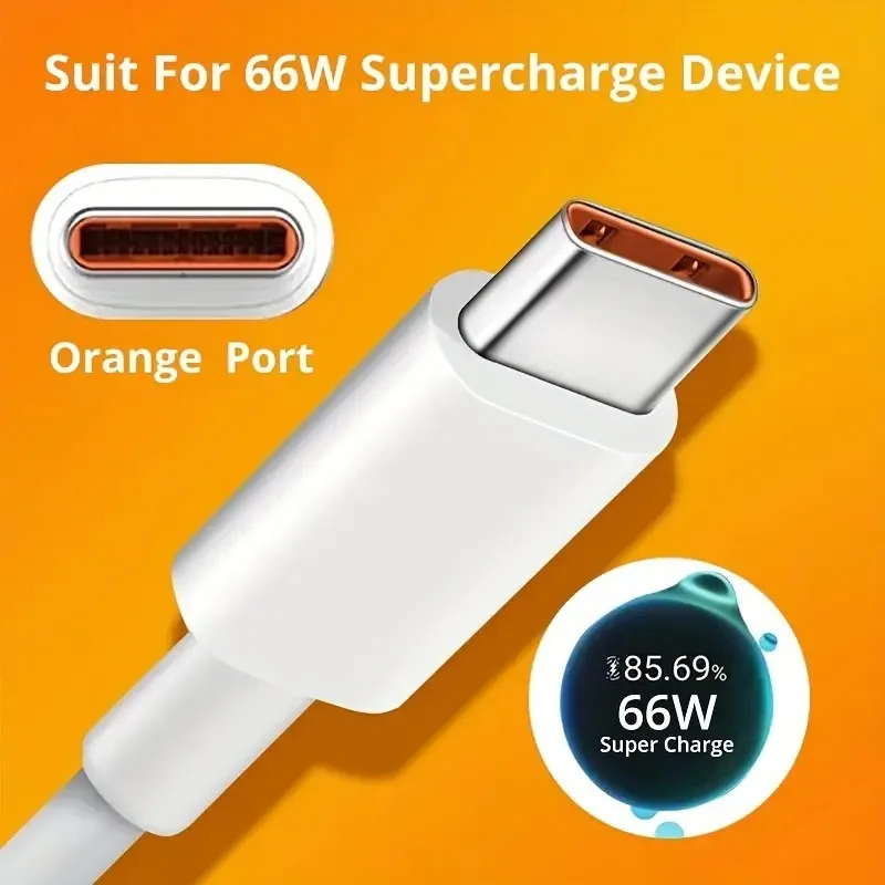 6A 120W 3/5/10pcs USB Type C Data Cable Fast Charging Cable for Huawei Xiaomi Samsung POCO Oneplus, Realme, Android Models