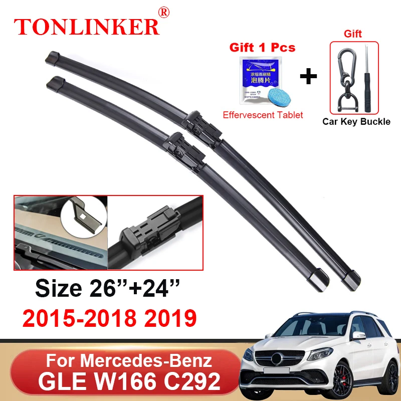 

TONLINKER Wiper Blades For Mercedes-Benz GLE Class W166 2015-2018 2019 250d 300 350d 400 450 43 63 63s 4Matic Car Accessories