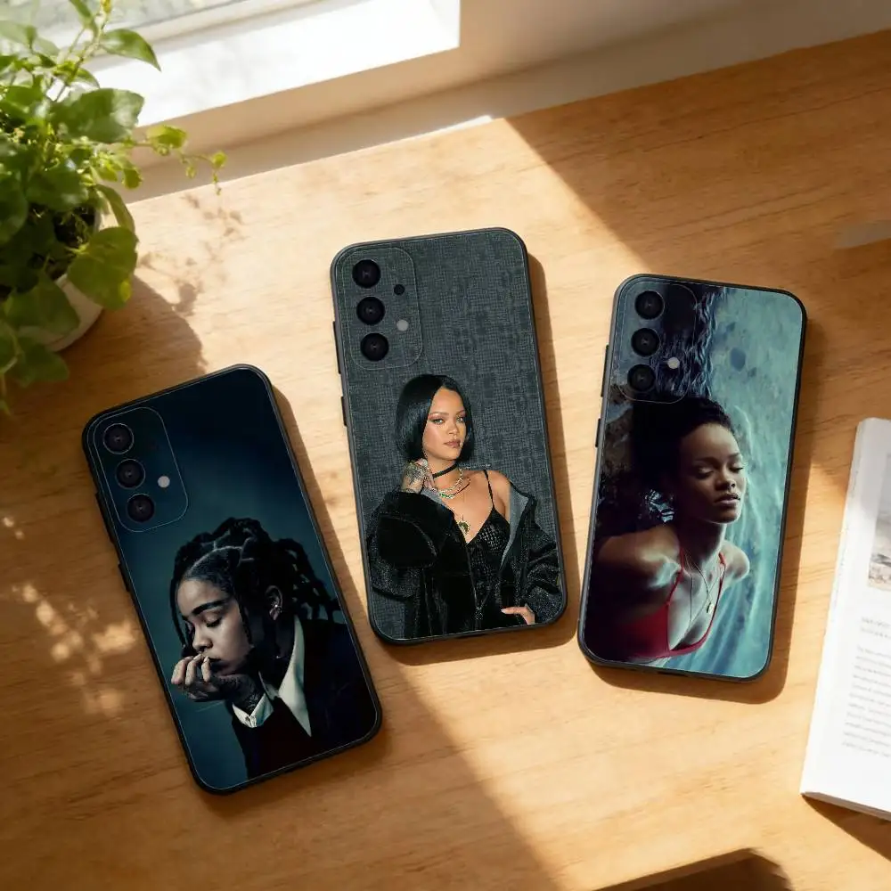 R-Rihanna phone Case For Samsung S25,24,21,22,23,30,Ultra,20,Plus,Fe,Lite,Note Soft Black Cover
