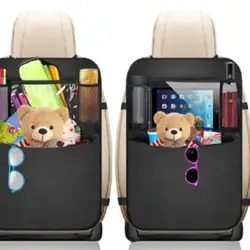 Car Seat Back Organizer Car Seat IPAD Bag Oxford Cloth with Anti-kicking Function