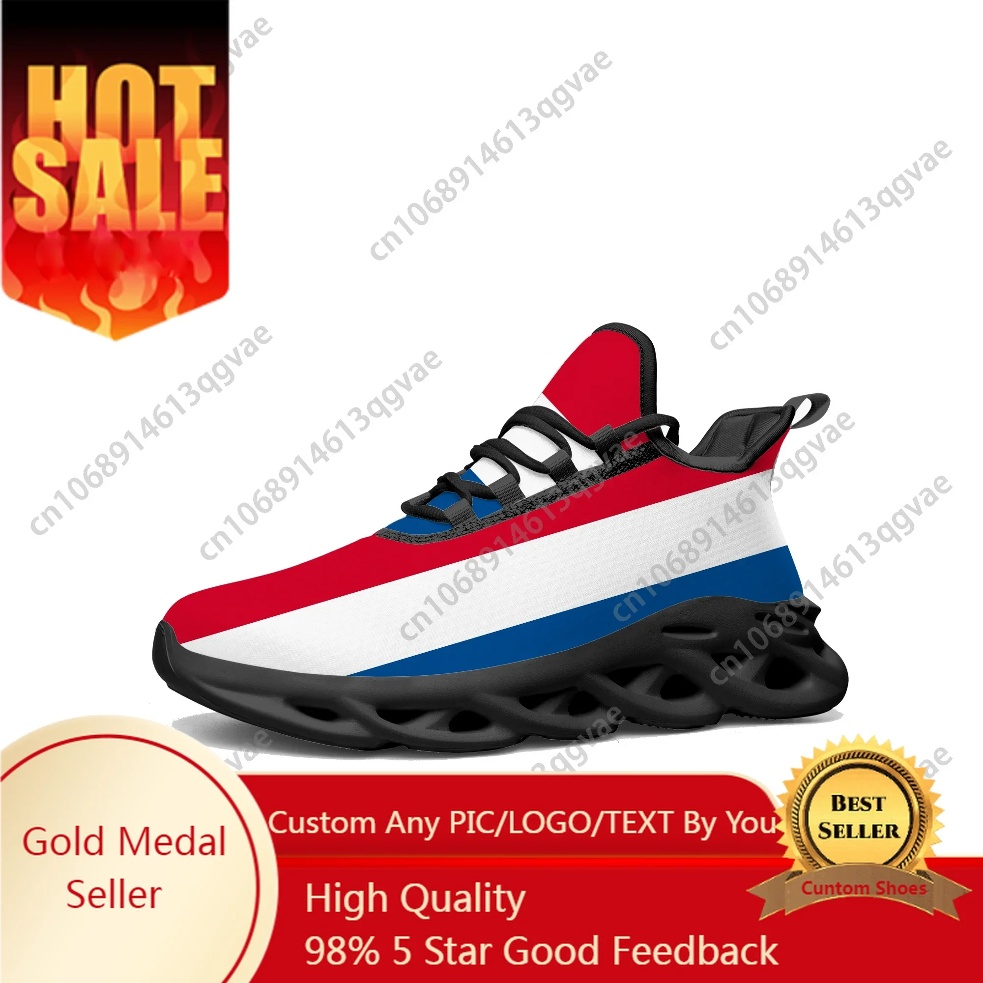 Dutch Flag Flats Sneakers Mens Womens Aaron Sports Running Sneaker Lace Up Mesh Footwear Netherlands Tailor-made Shoe Black