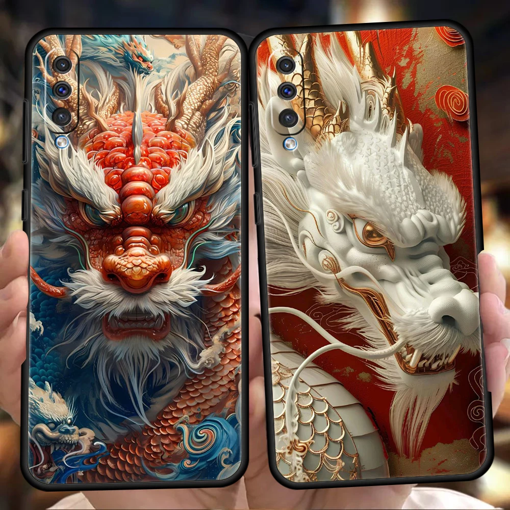 Cartoon Dragon Phone Case for Samsung Galaxy A24 A13 A53 A73 A33 A22 A12 A02 A03 A05 A70 A50 A10 A20 5G Silicone Cover Shell Bag