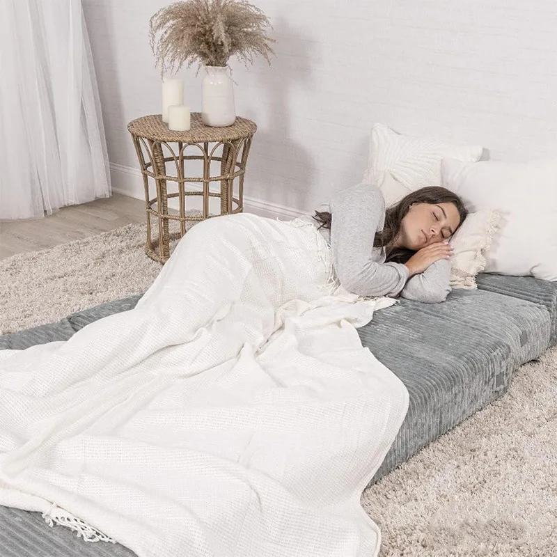 Fabricante de Amazon 40% de descuento en colchón perezoso plegable multifuncional, almohadilla de esponja para almuerzo en la oficina, puede ser colchoneta de camping para picnic