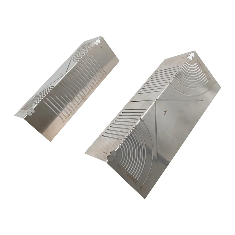 

A25I-2Pcs Angle & Arc Marking Tool-Adjustable Linear Arc Dual-Purpose Scriber,Square Steel Pipe Bend Marking Tool