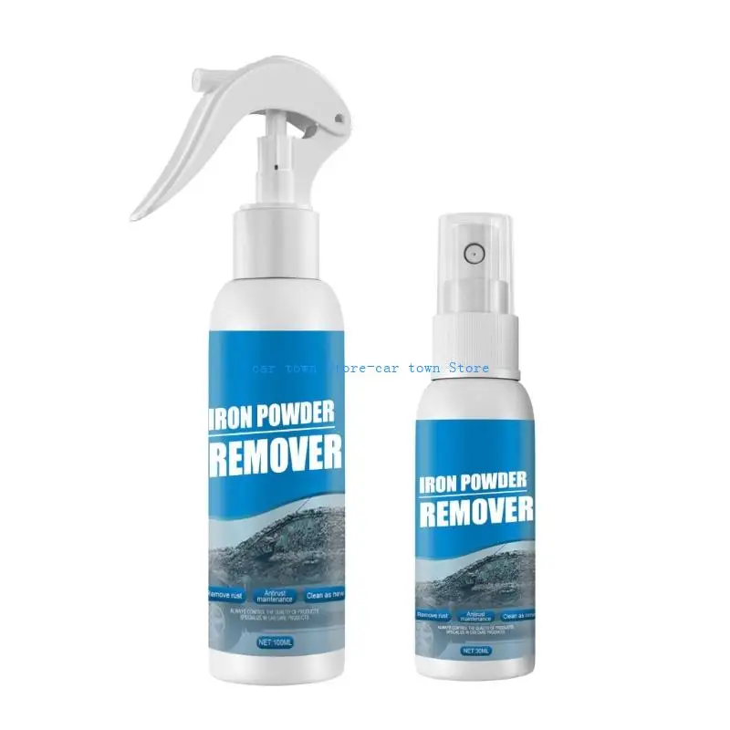 

RXJE Car Rust Remover Sprayer Metal Paint Cleaner Rust Remover Sprayer Car Maintenance Iron Powder Cleaning 30ml/100ml