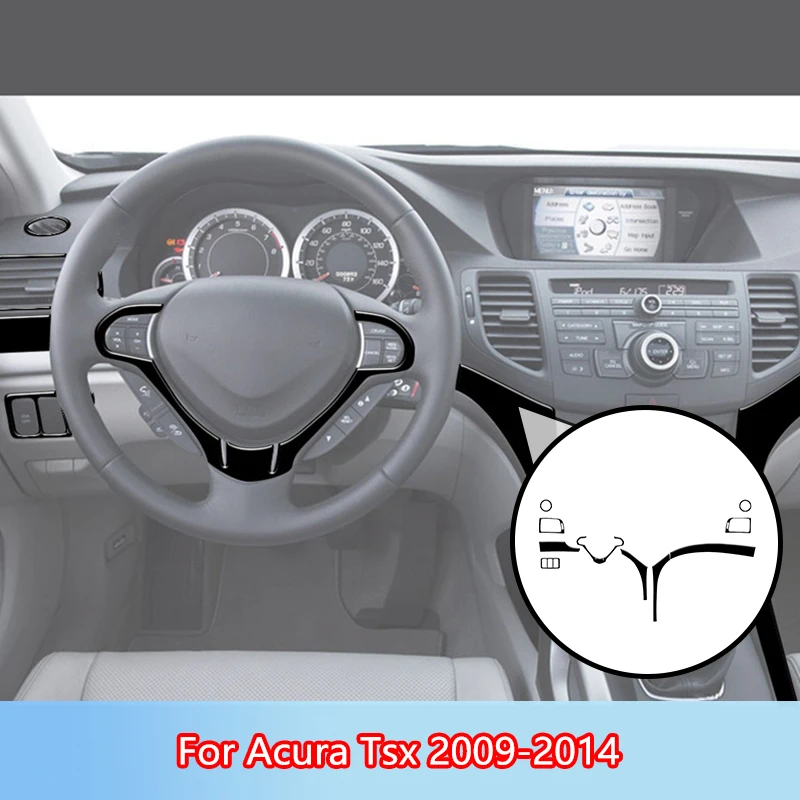 

Dashboard Kit Brand New ABS Gloss Black Stickers For Acura Tsx 2009 2010 2011 2012 2013 2014 Car Interior Accessories