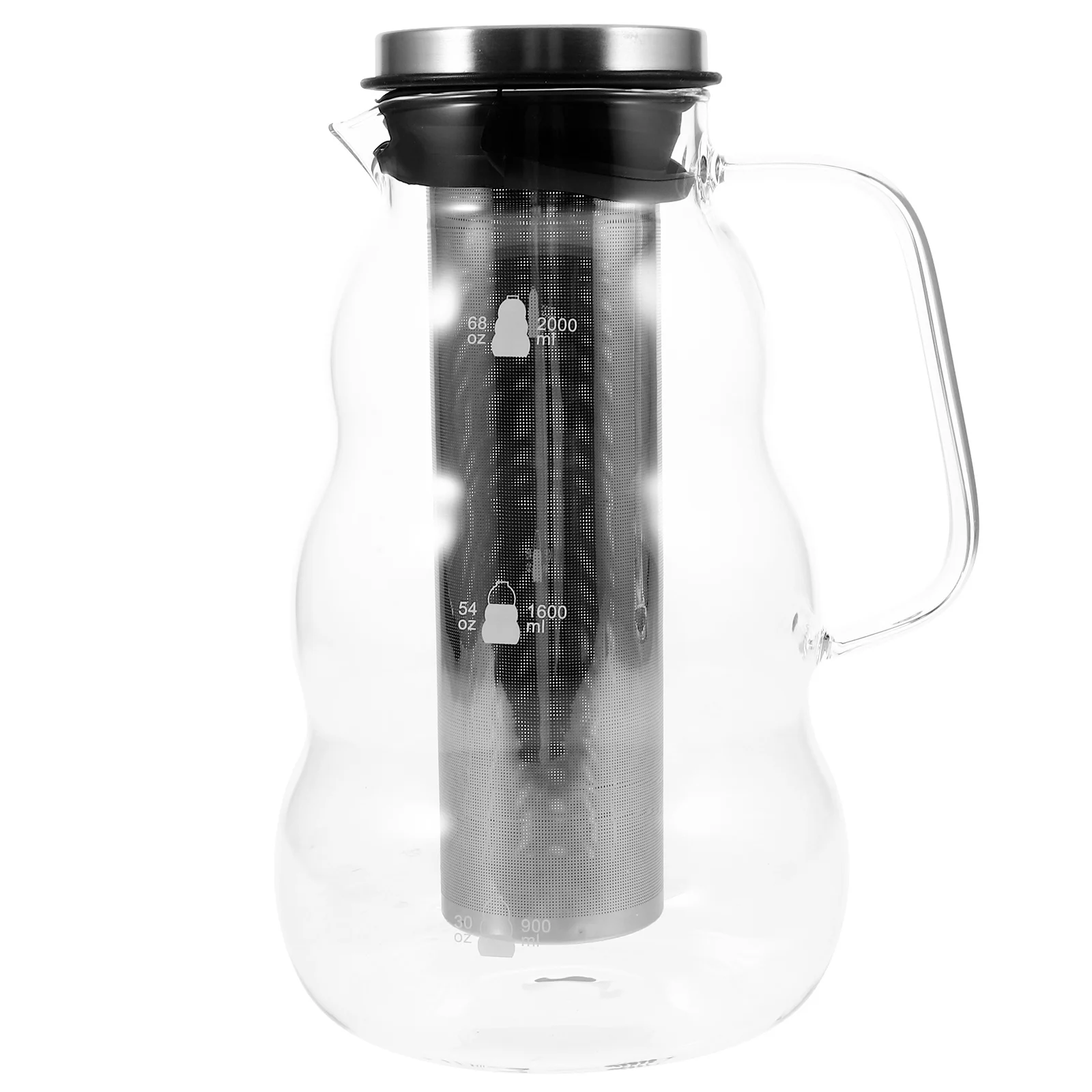 

Glass Cold Water Pitcher Large Capacity Elegant Drink Kettle for Home Office Party Use Cold Water Pitcher Pitchers for Drinks