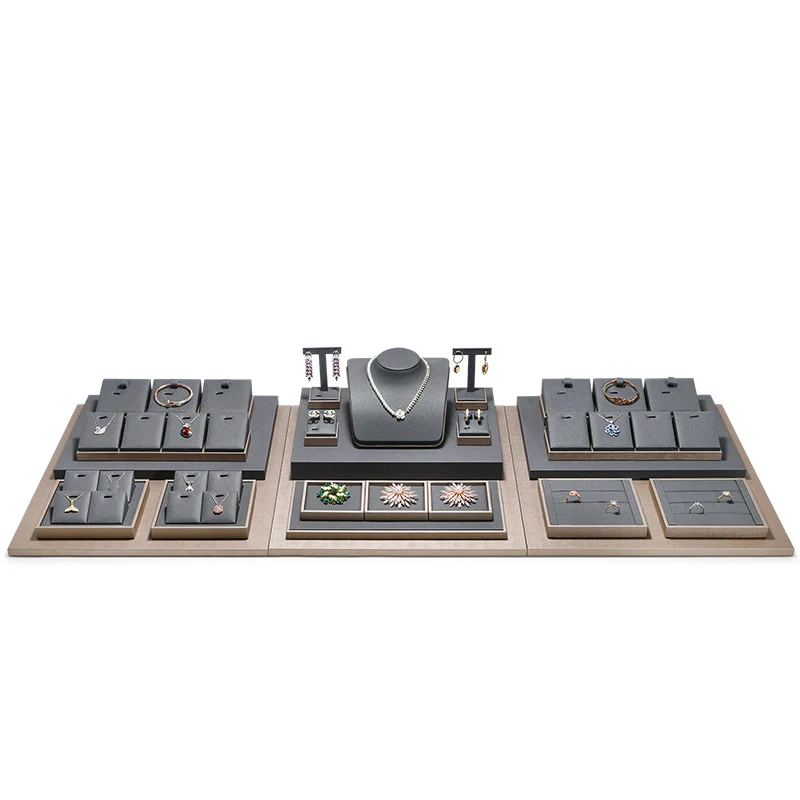 High end counter jewelry display props, jewelry rings, necklaces, bracelets, earrings, jewelry display shelves, storage stand