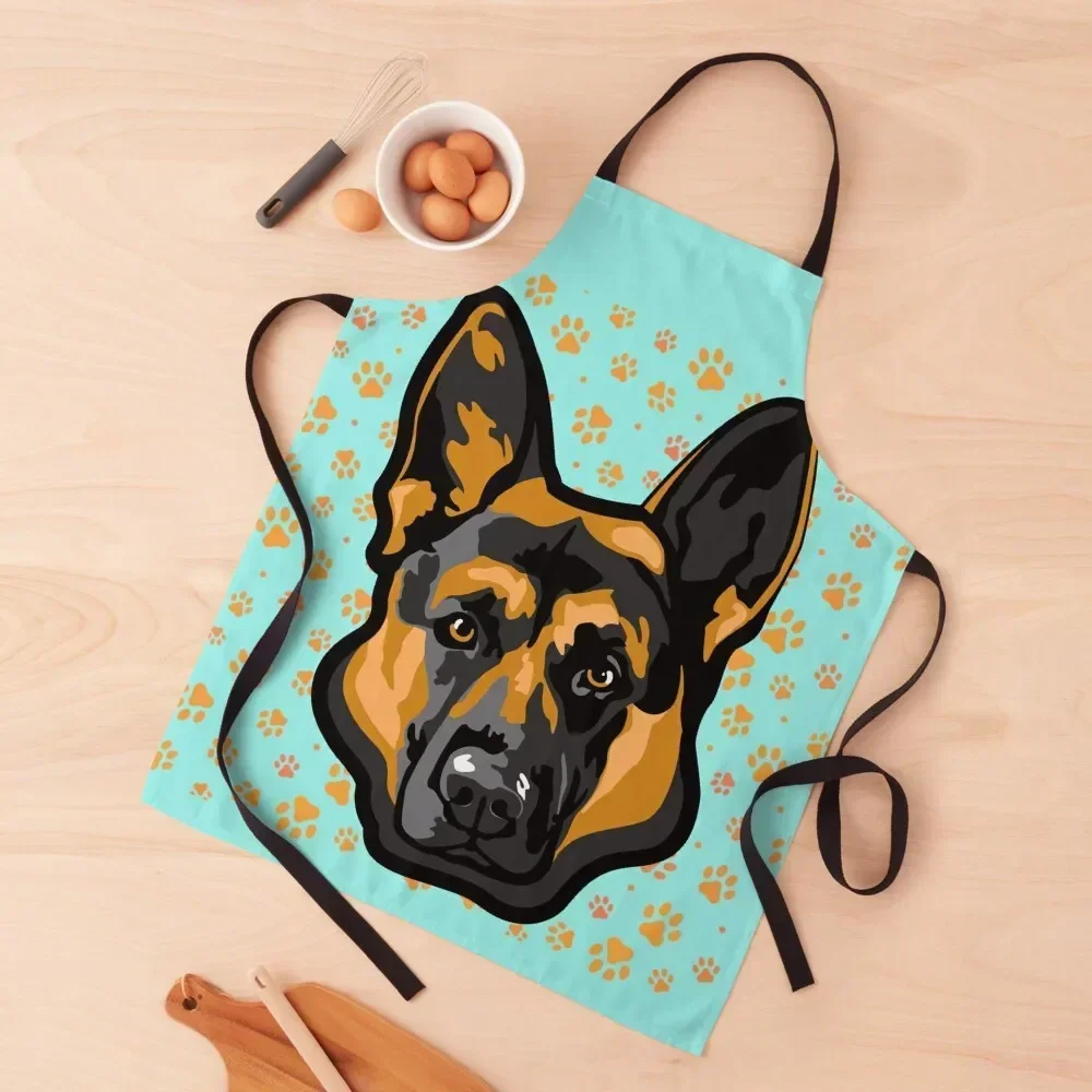 German Shepherd Dog Mat Apron barber men Kitchen Tools Womens Dresses Apron